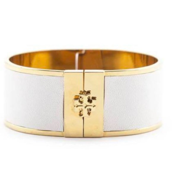 Tory Burch Jewelry - Tory Burch Bracelet gold inlay skinny cuff bangle bracelet